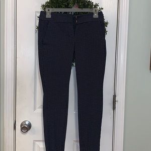 Loft Black & Blue Gingham dress pants